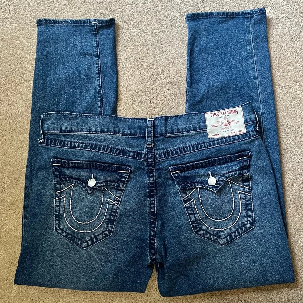 Men’s True Religion Geno Relaxed Slim Jeans Denim Streetwear Casual
